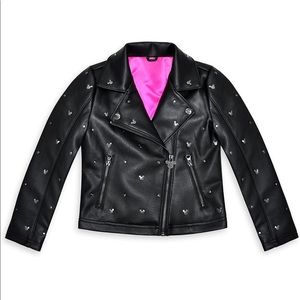 Mickey Black Leather Toddler Jacket